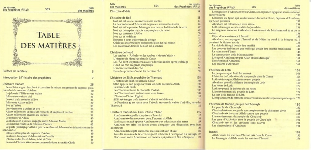 L’AUTHENTIQUE DES HISTOIRES DES PROPHÈTES 