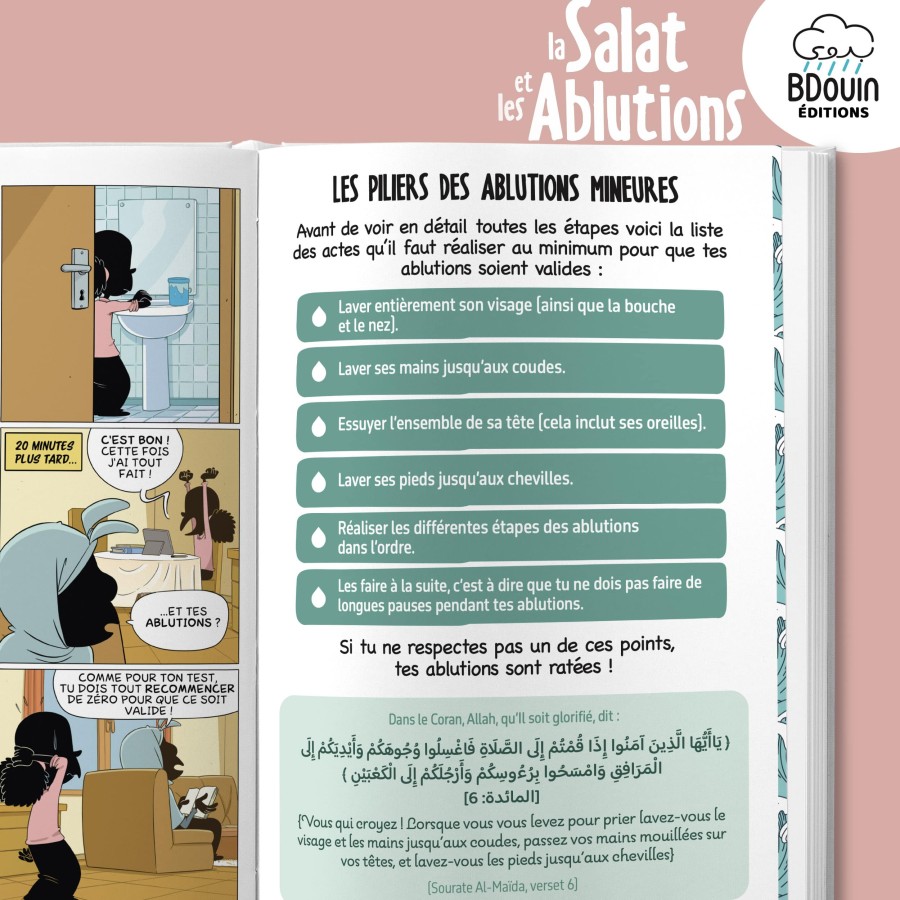 MINI GUIDE ILLUSTRE : LA SALAT ET LES ABLUTIONS FILLE