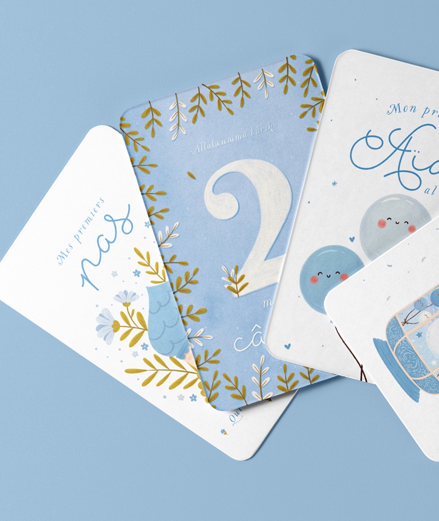 MA PREMIERE ANNEE - Cartes-étapes de mon bébé musulman (version garçon)