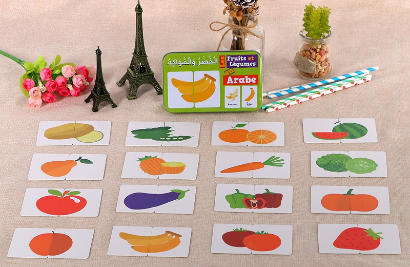 MA BOITE PUZZLE DUO - LES FRUITS ET LEGUMES EN ARABE