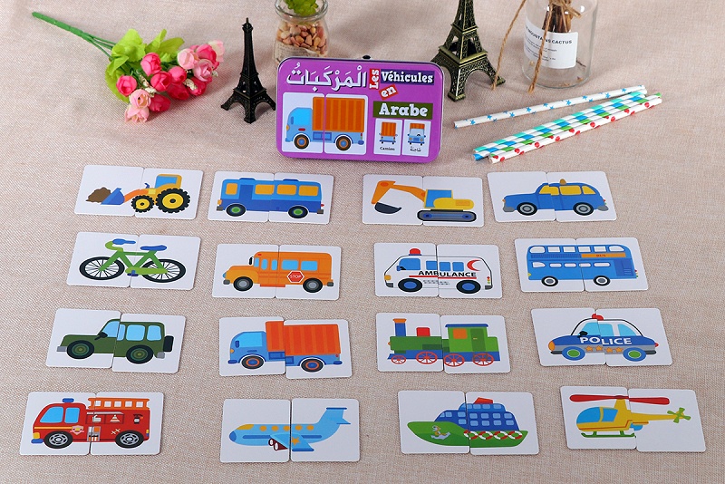 MA BOITE PUZZLE DUO - LES VEHICULES EN ARABE